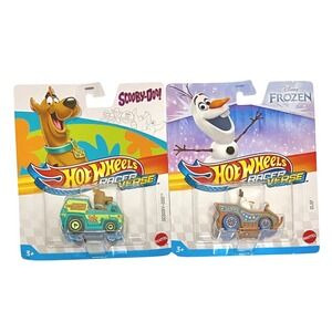 SCOOBY-DOO & OLAF Disney Hot Wheels Racer Verse Character Cars